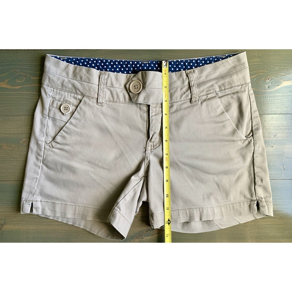 FreeStyle Y2K Cargo Chino Shorts Womens 5 Khaki Low Rise Grunge Preppy Utility - Picture 4 of 8